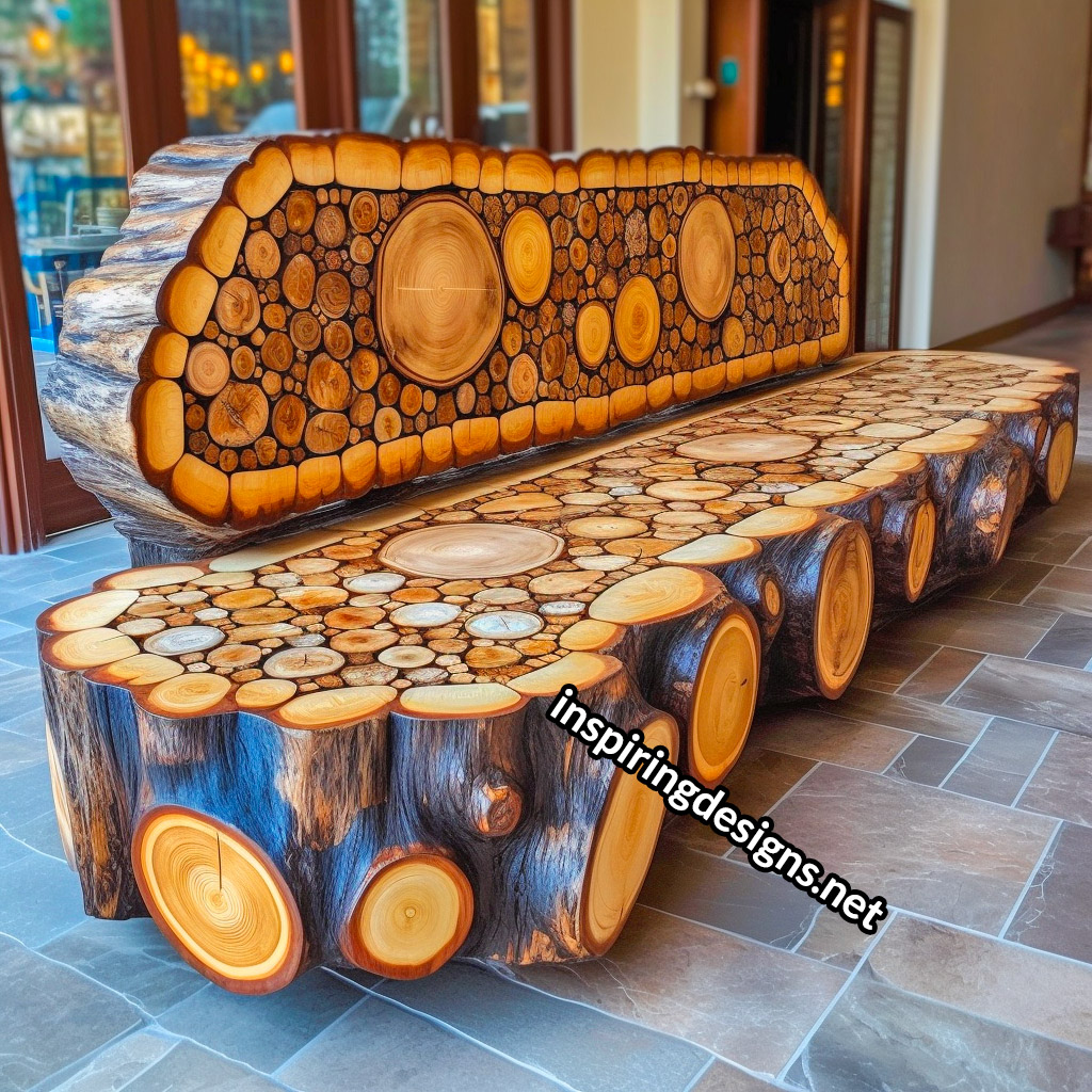 Giant Sofas Made From Logs and Epoxy Resin