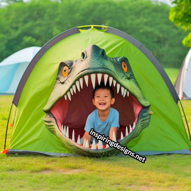 These 3D Dinosaur Shaped Camping Tents Are perfect For Camping With