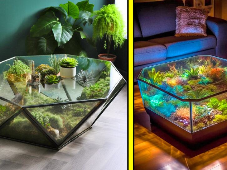 Dining room terrarium tables are innovative and visually