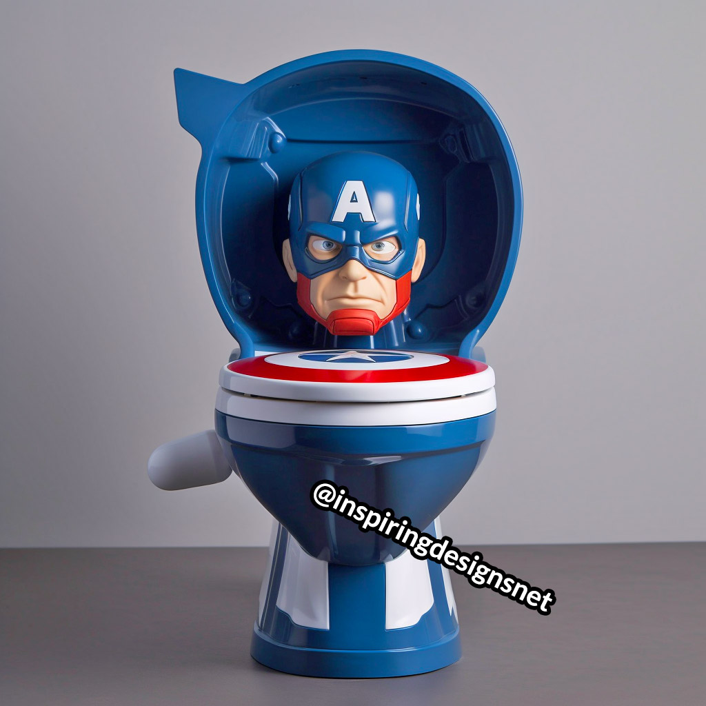 Captain America Toilet - Superhero Toilets