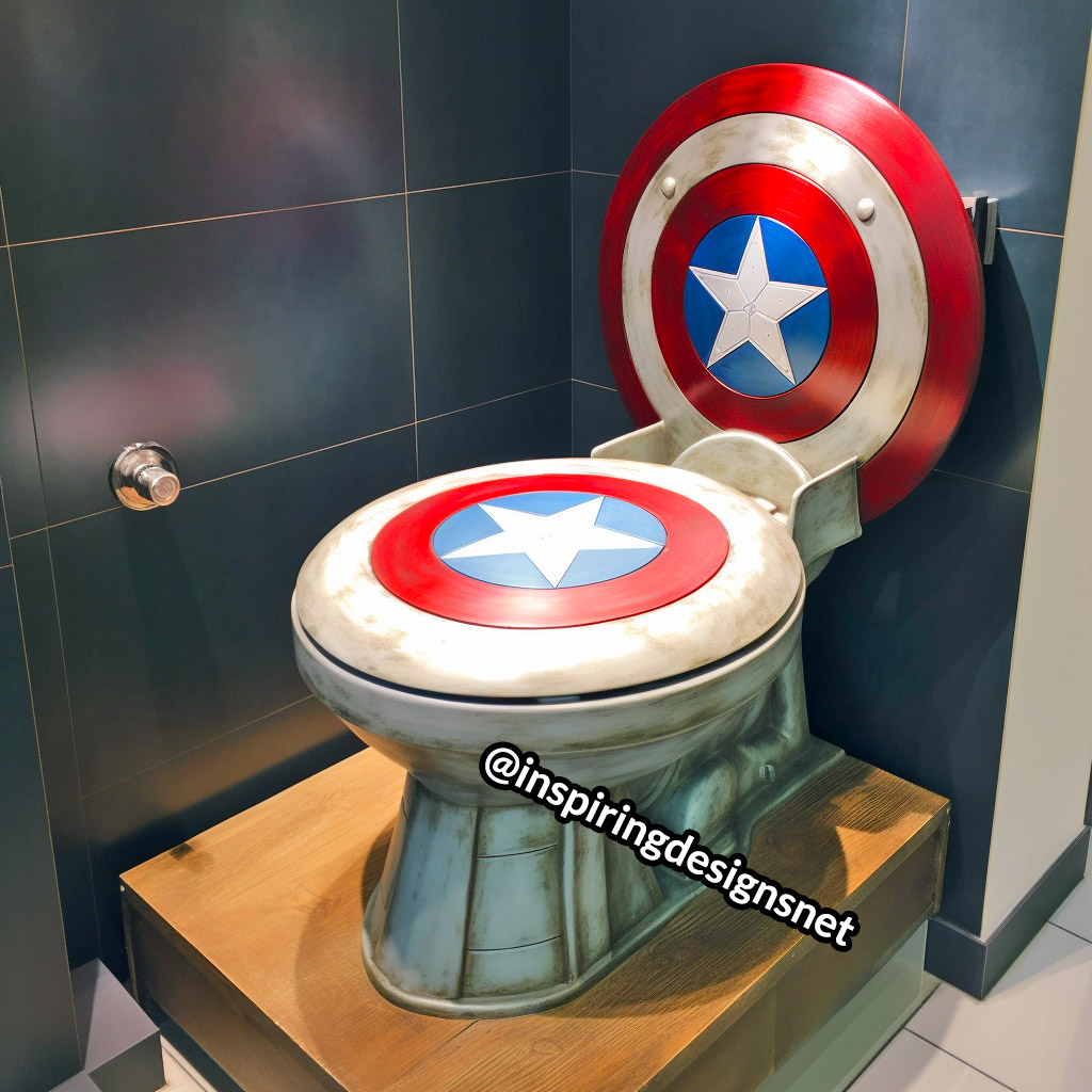 Captain America Toilet - Superhero Toilets