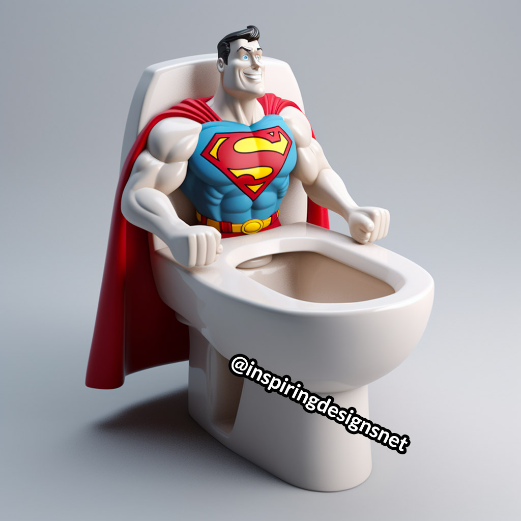 Superman Toilet - Superhero Toilets