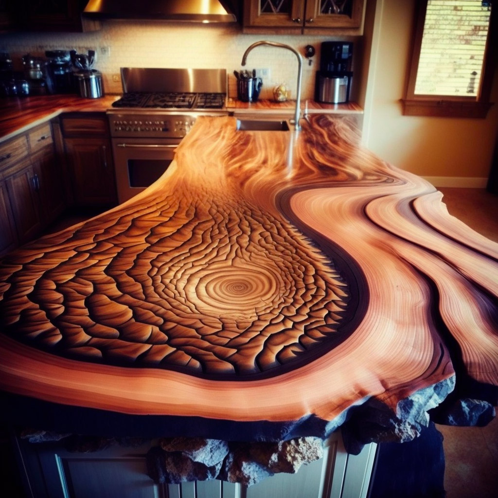 Live Edge Wood Slab Countertops