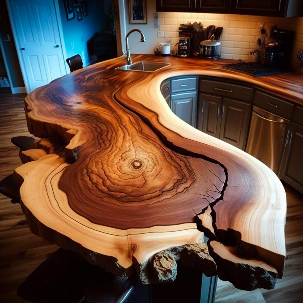 Live Edge Wood Slab Countertops