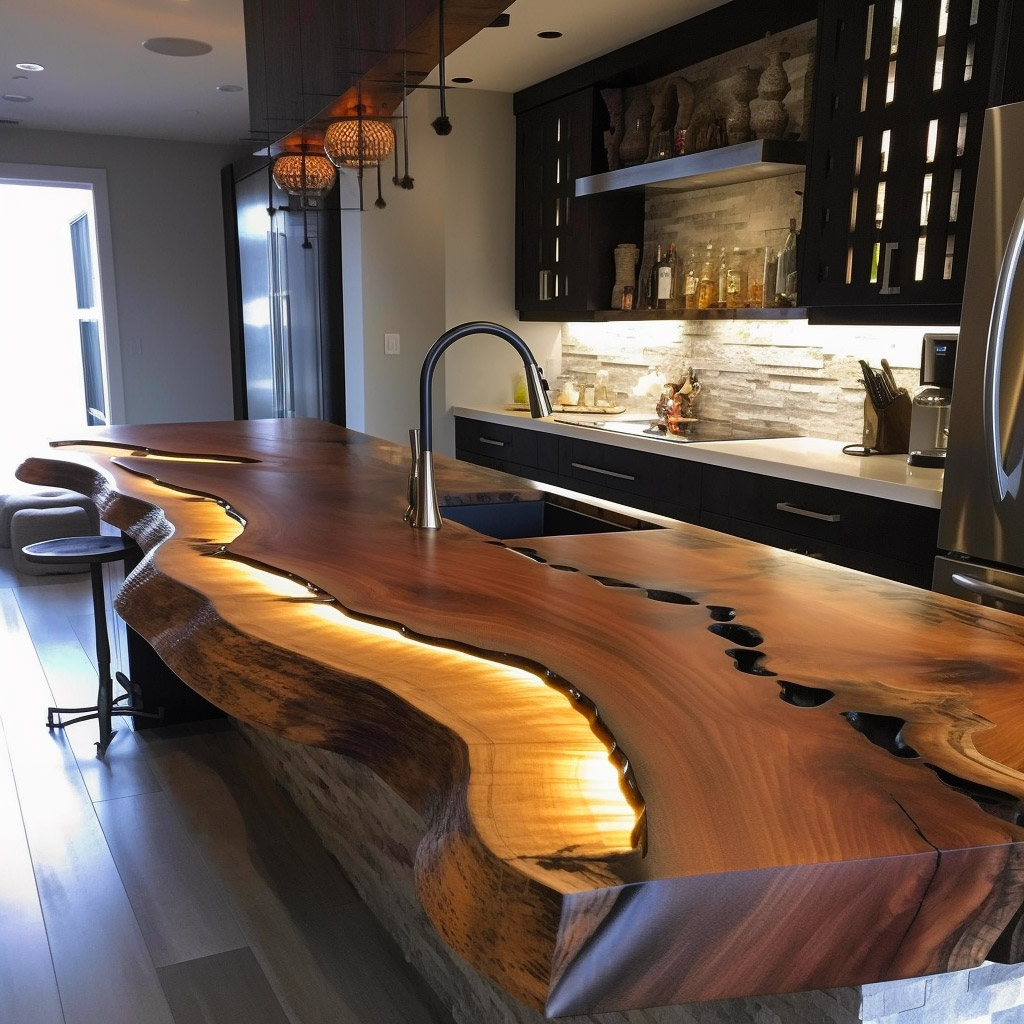 Live Edge Wood Slab Countertops