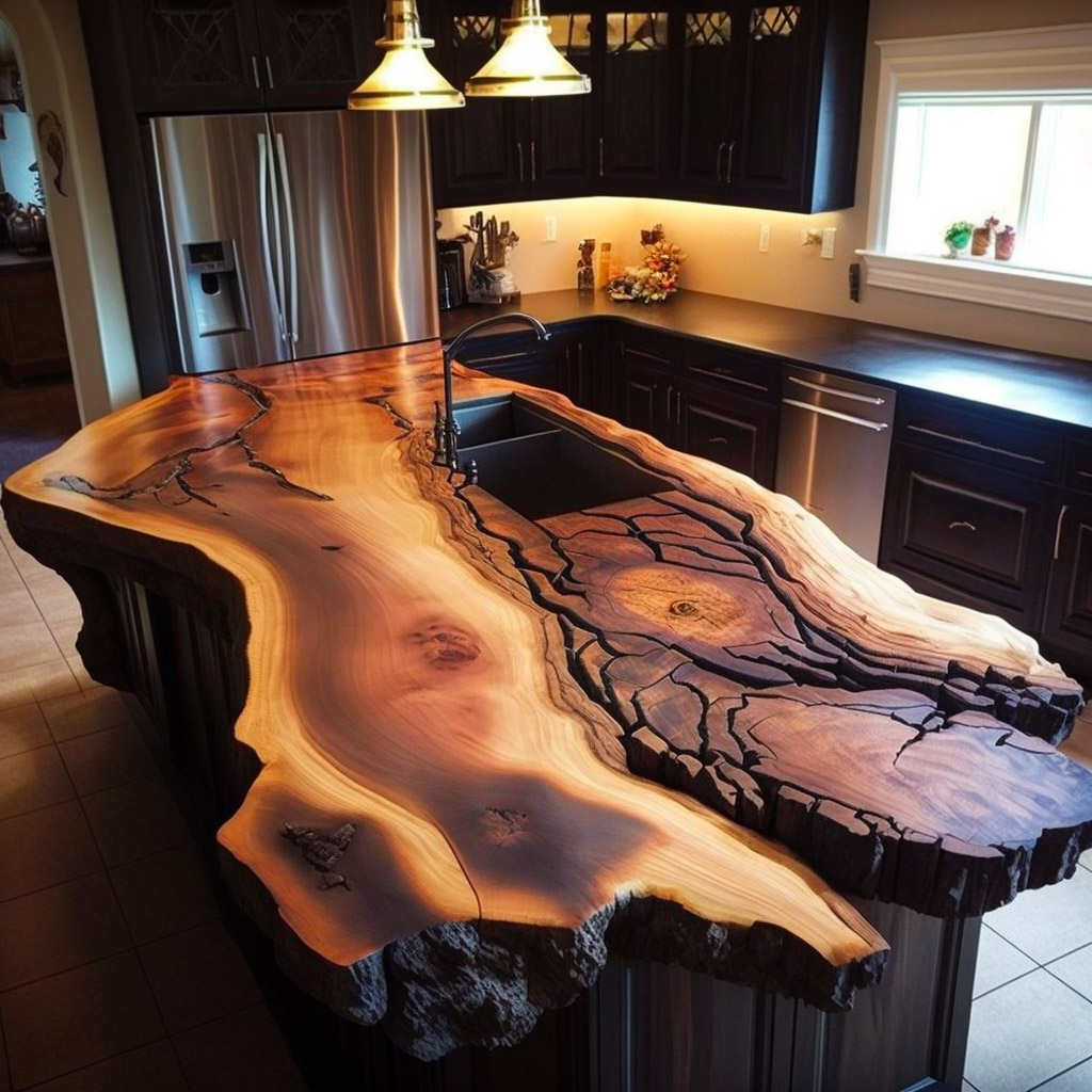 Live Edge Wood Slab Countertops