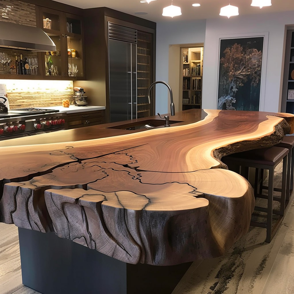 Live Edge Wood Slab Countertops