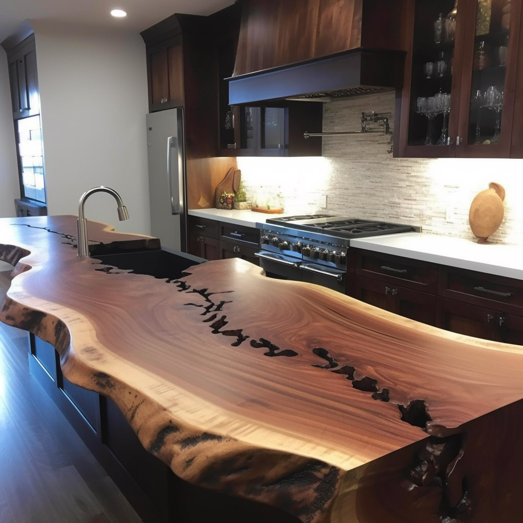 Live Edge Wood Slab Countertops