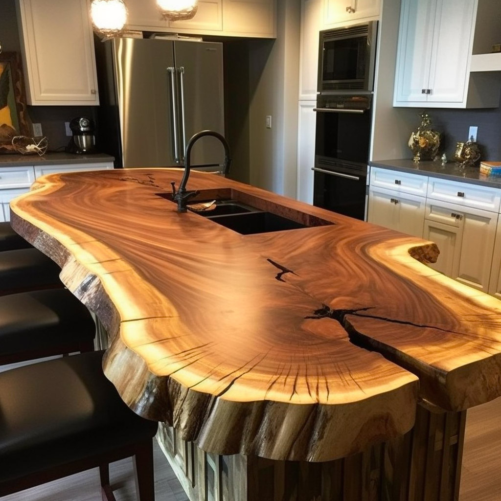 Live Edge Wood Slab Countertops