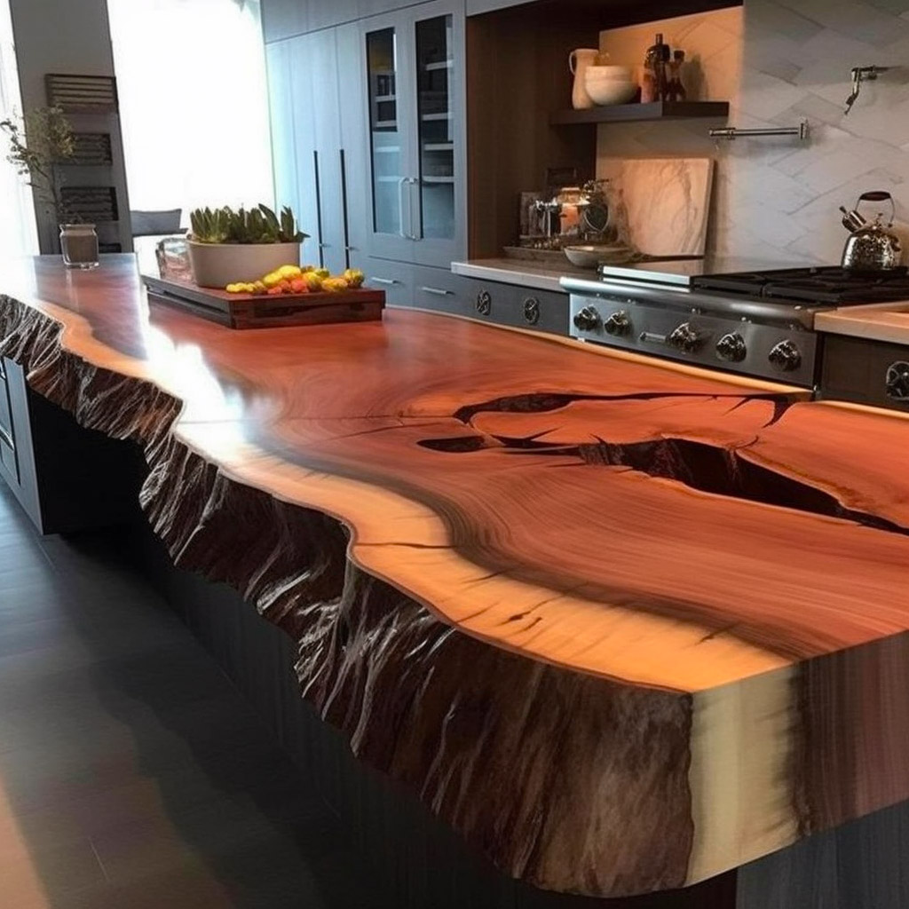 Live Edge Wood Slab Countertops