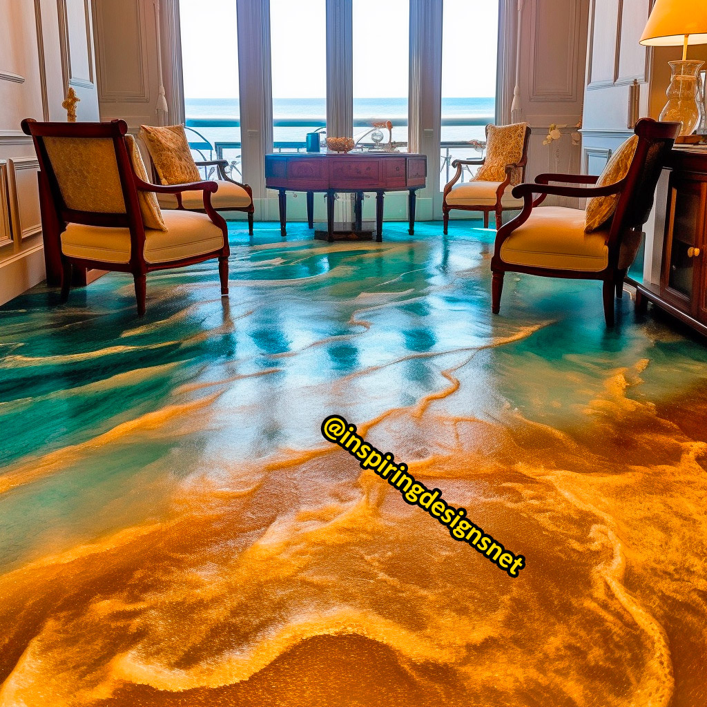 Beach Flooring Made From Sand and Epoxy