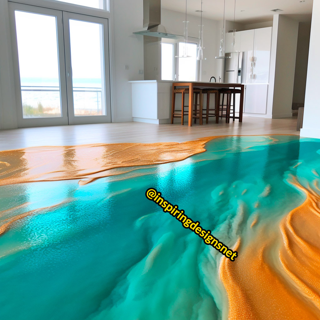 Beach Flooring Made From Sand and Epoxy