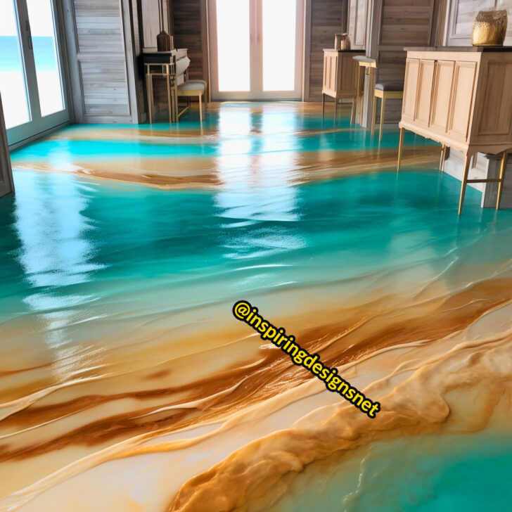 This Stunning Beach Flooring Is Made From Sand and Epoxy Inspiring