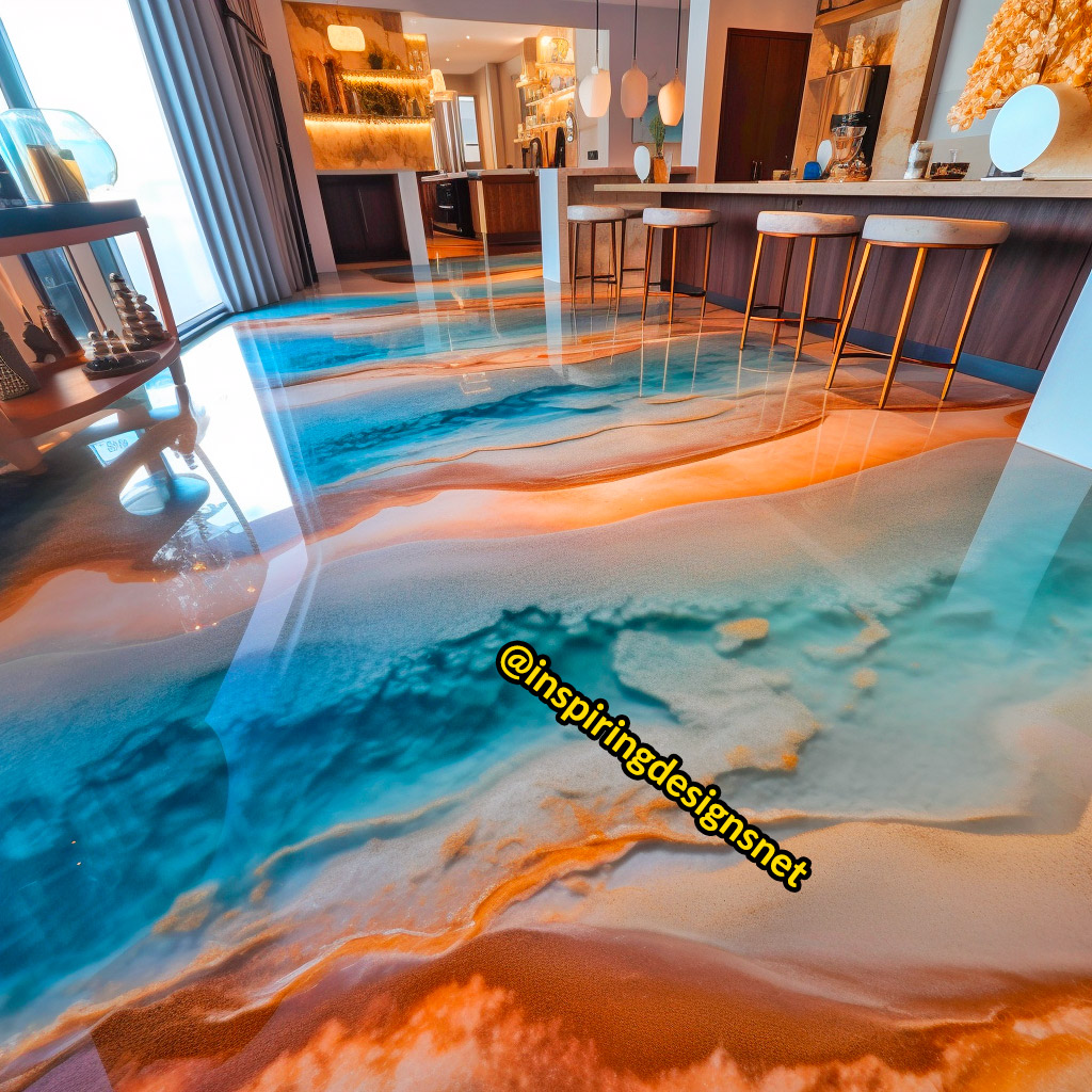 Beach Flooring Made From Sand and Epoxy