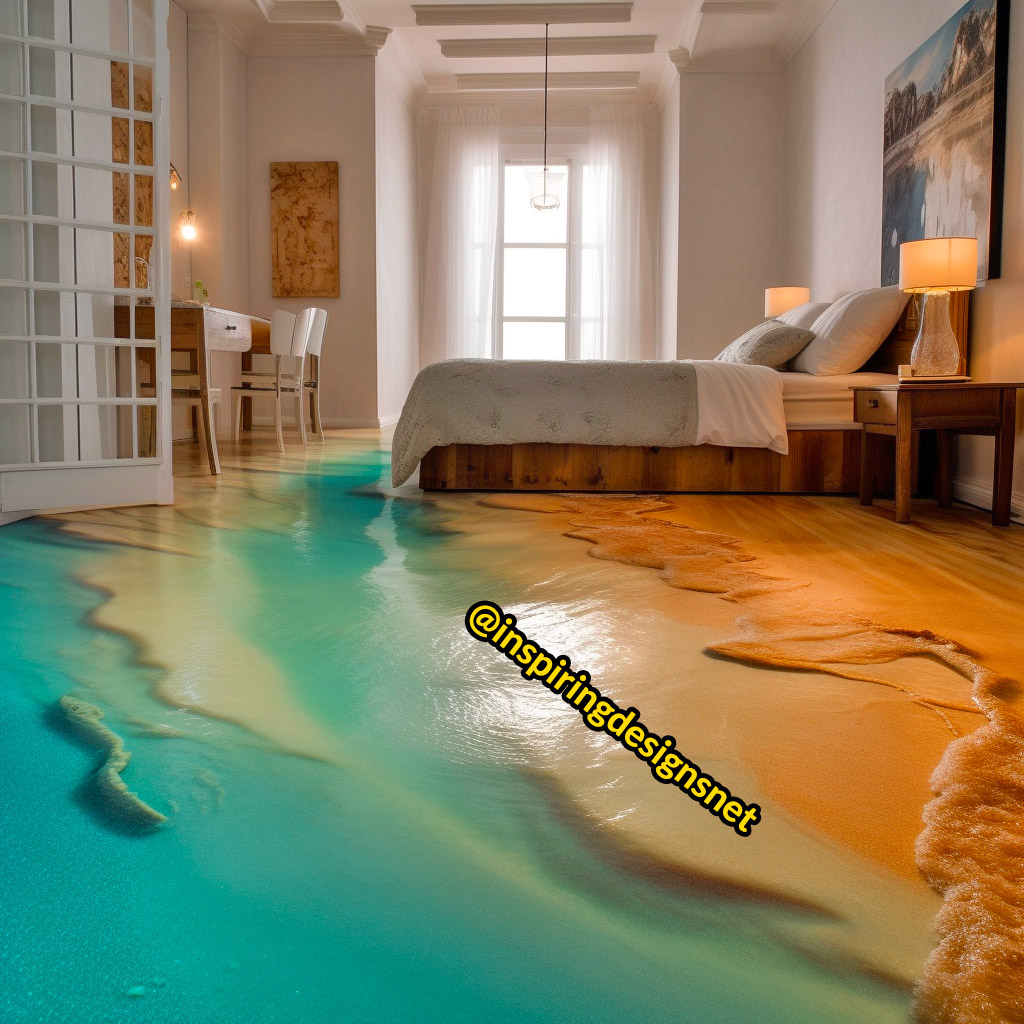 Beach Flooring Made From Sand and Epoxy