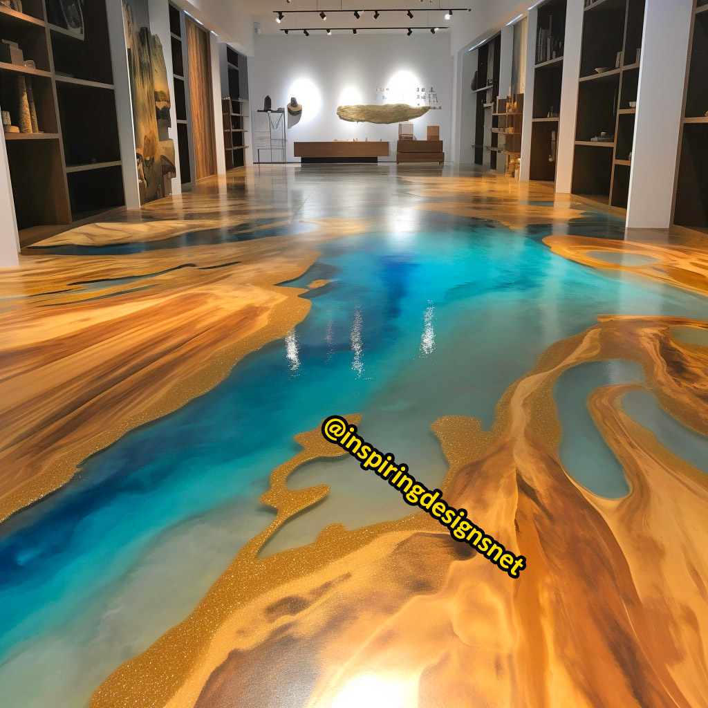 Beach Flooring Made From Sand and Epoxy