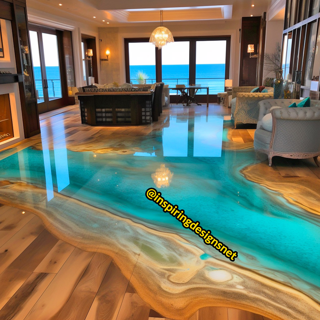 Beach Flooring Made From Sand and Epoxy