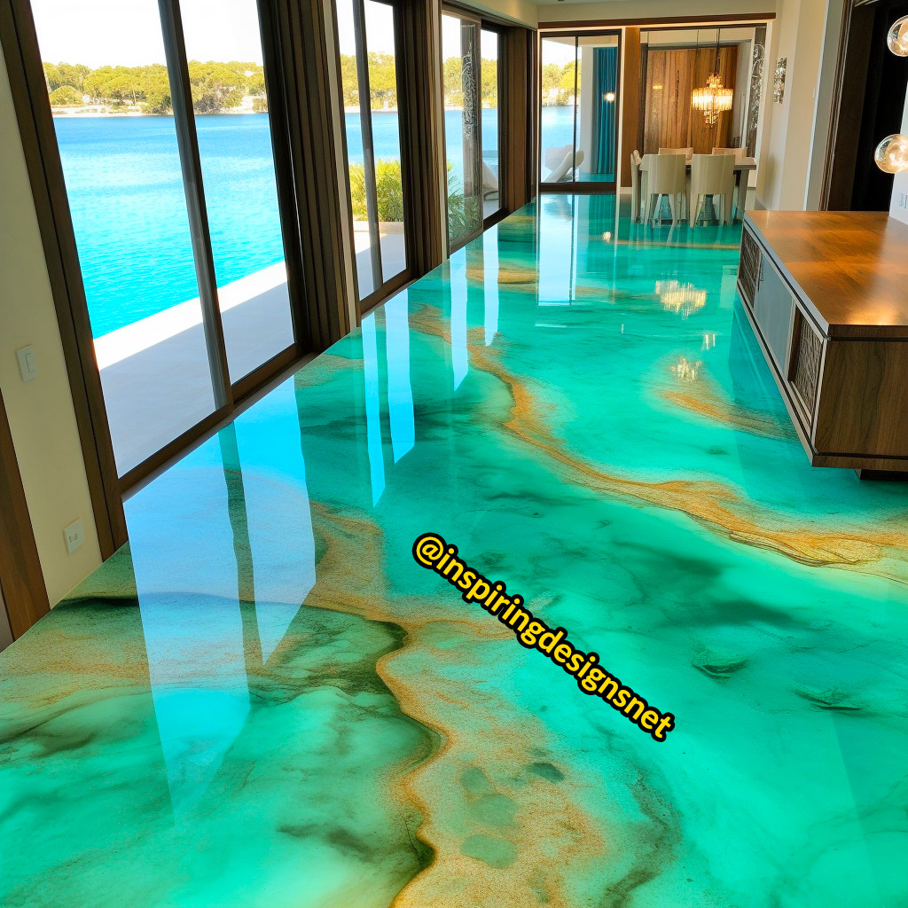 Beach Flooring Made From Sand and Epoxy