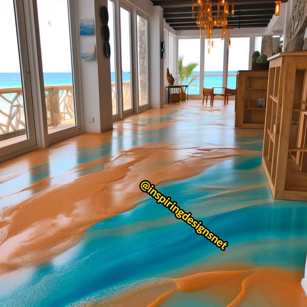 Beach Flooring Made From Sand and Epoxy