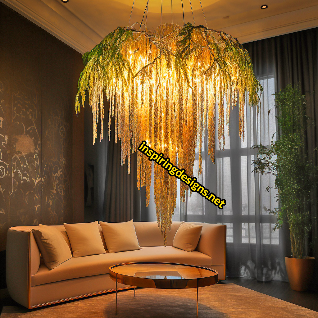 Weeping Willow Tree Shaped Chandelier Lamp