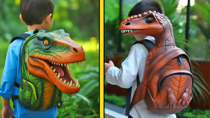 These 3D Dinosaur Shaped Backpacks Are Perfect For Dino-Loving Kids!
