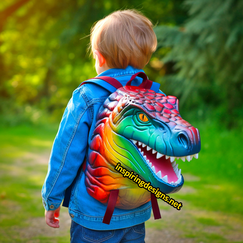 3D Dinosaur Shaped Backpacks - Velociraptor Backpack