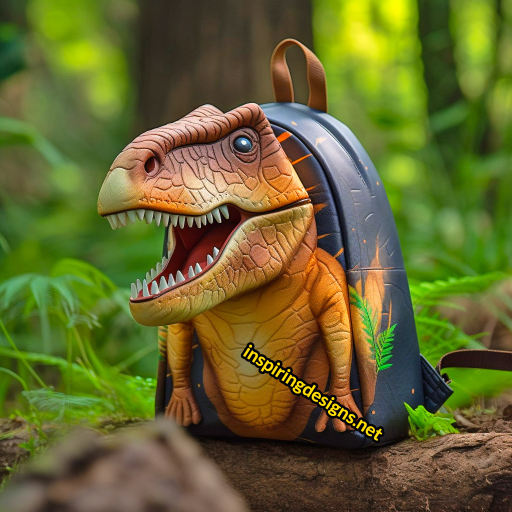 3D Dinosaur Shaped Backpacks - T-Rex Backpack