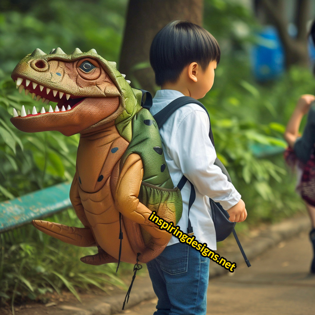 3D Dinosaur Shaped Backpacks - T-Rex Backpack