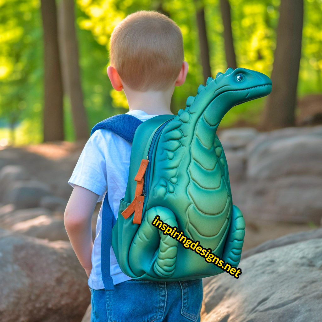 3D Dinosaur Shaped Backpacks - Long Neck Backpack
