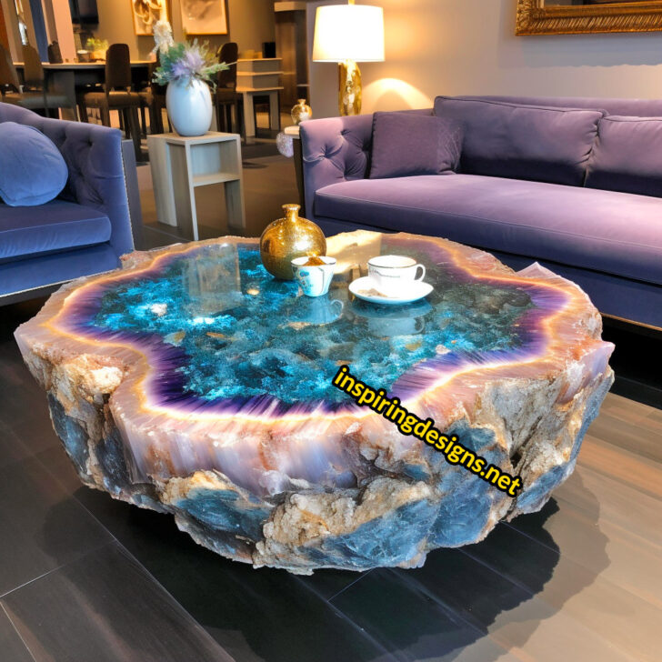 These Giant Geode Coffee Tables Are Stunning, and Probably Insanely Heavy! Inspiring Designs