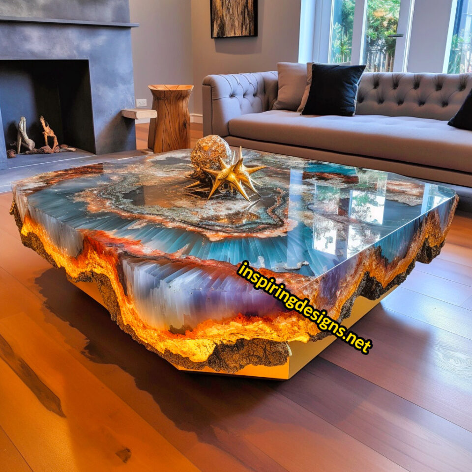 These Giant Geode Coffee Tables Are Stunning, and Probably Insanely Heavy! Inspiring Designs