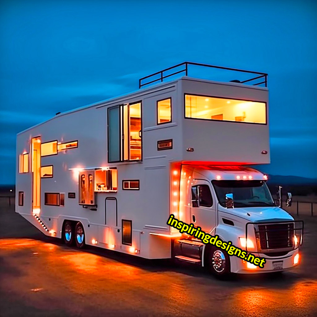 Semi-Truck RV Conversions With Balconies