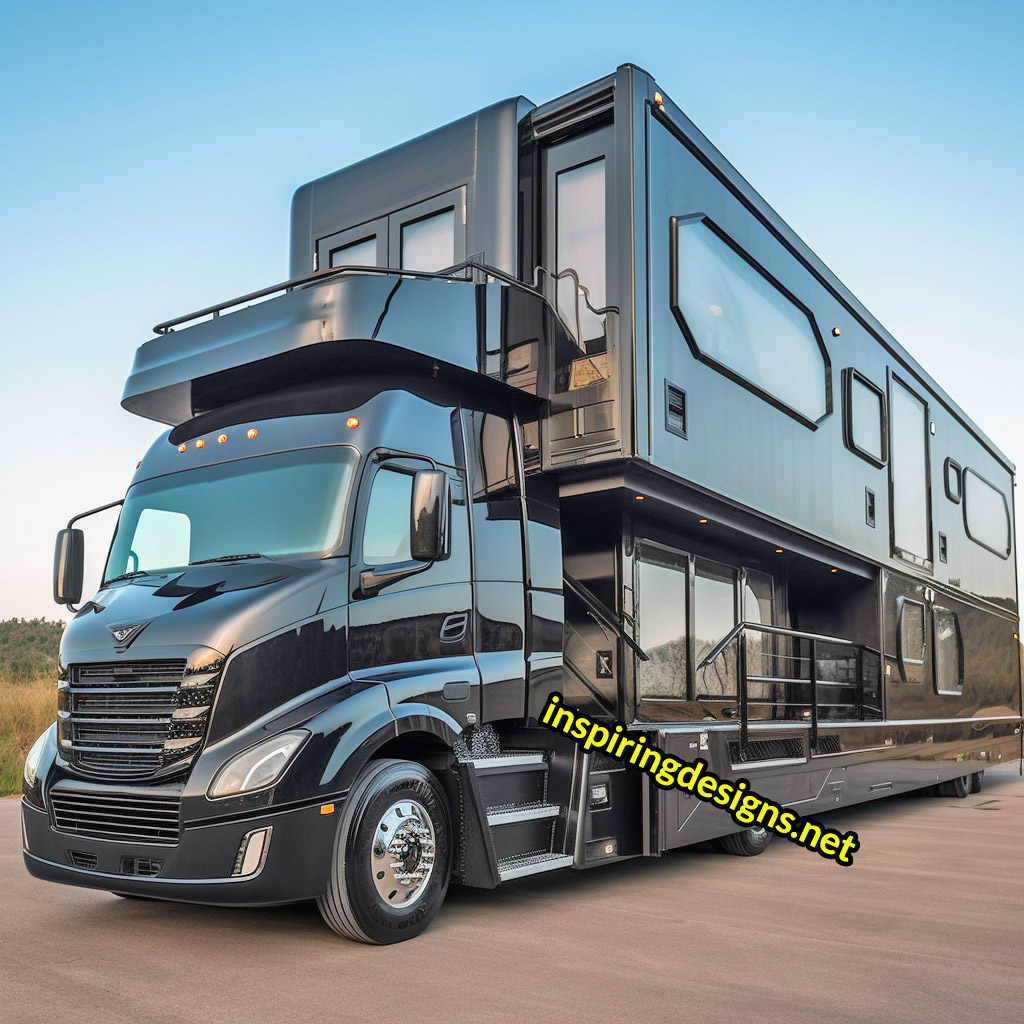 Semi-Truck RV Conversions With Balconies
