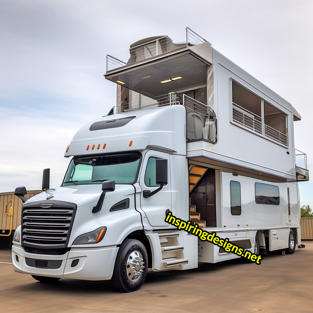 Semi-Truck RV Conversions With Balconies