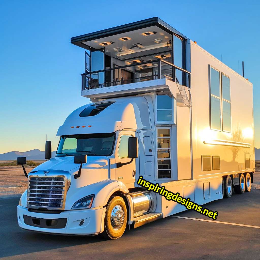 Semi-Truck RV Conversions With Balconies