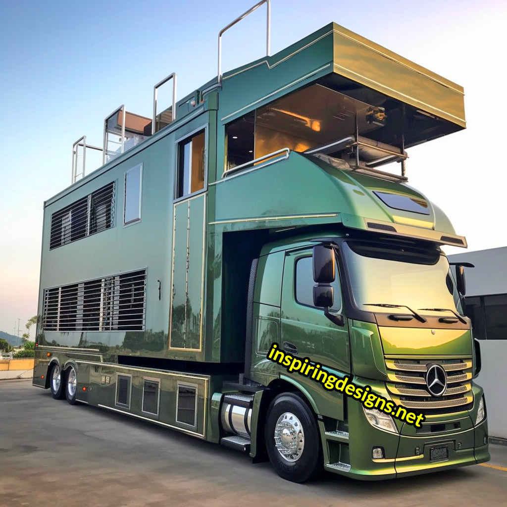 Semi-Truck RV Conversions With Balconies