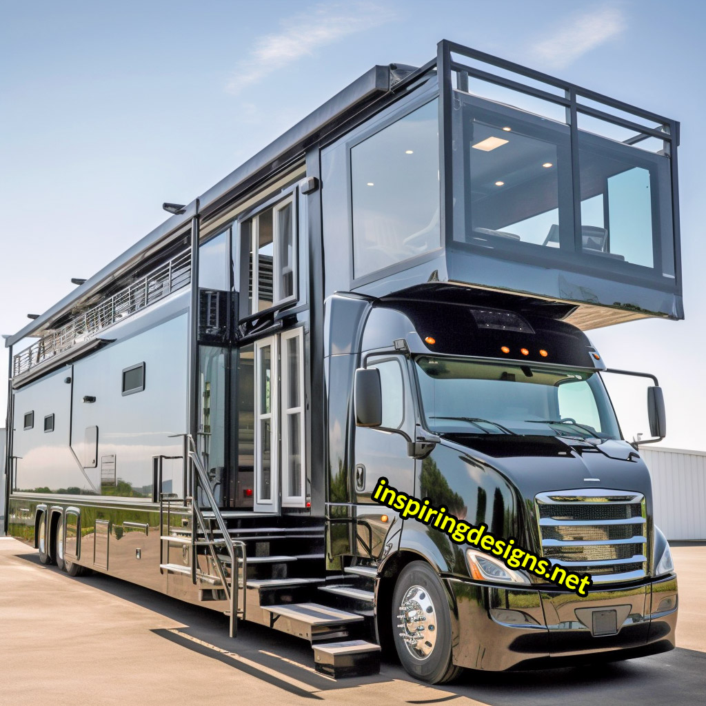 Semi-Truck RV Conversions With Balconies