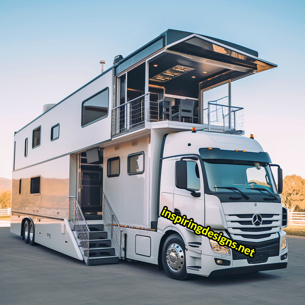 Semi-Truck RV Conversions With Balconies