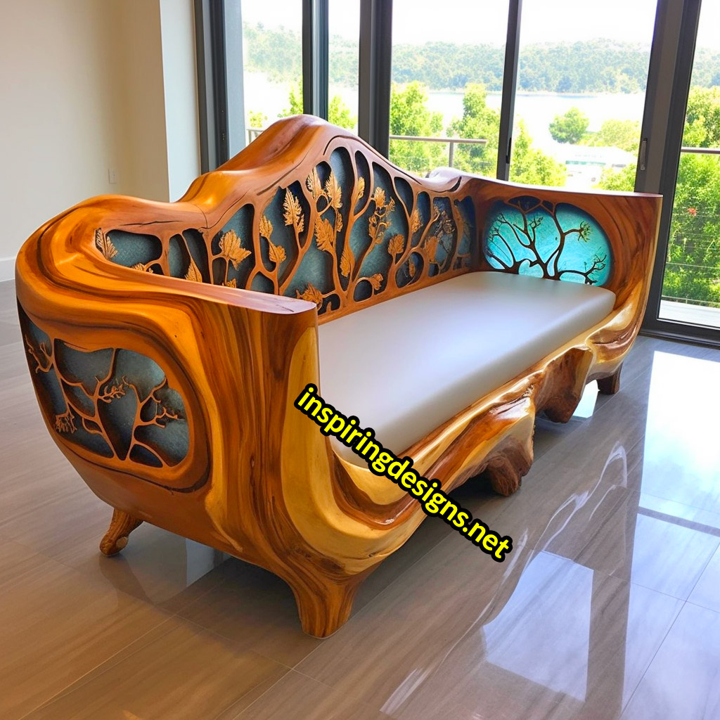 Wood and Epoxy Sofas