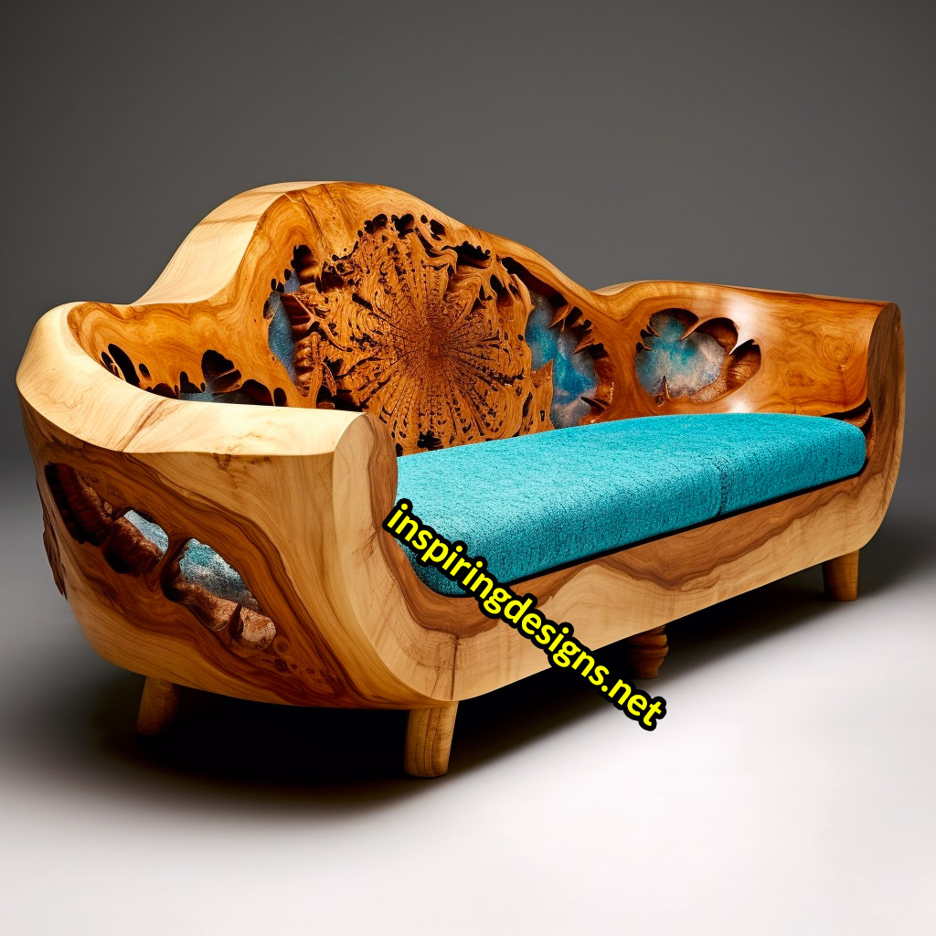 Wood and Epoxy Sofas