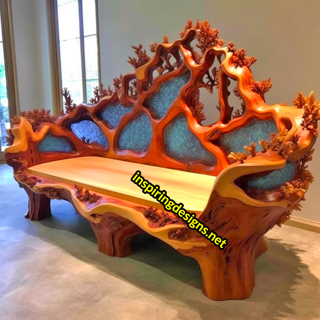 Wood and Epoxy Sofas