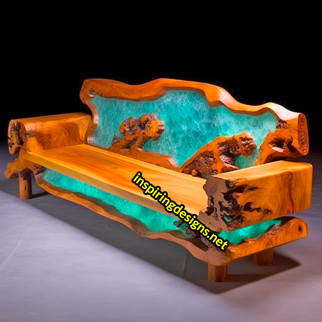 Wood and Epoxy Sofas