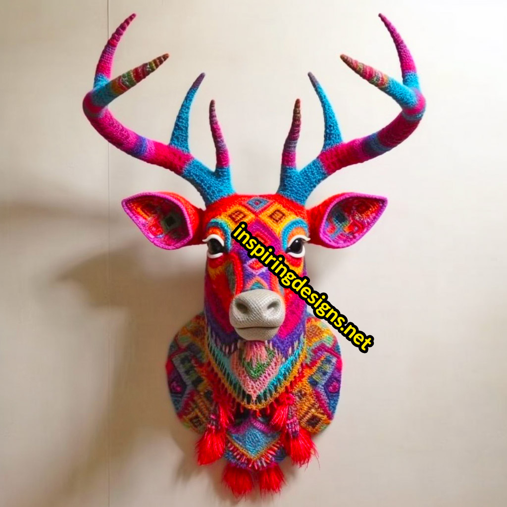 These Crochet Animal Mounts Will Turn Your Living Room Into a Handmade  Safari – Inspiring Designs