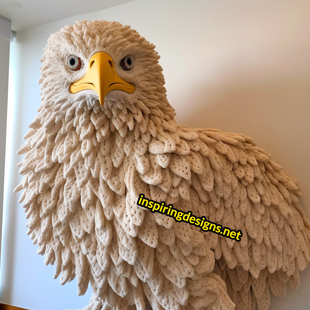 Crochet Animal Mounts - Crochet eagle mount