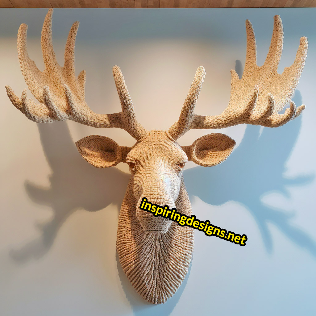 Crochet Animal Mounts - Crochet moose mount