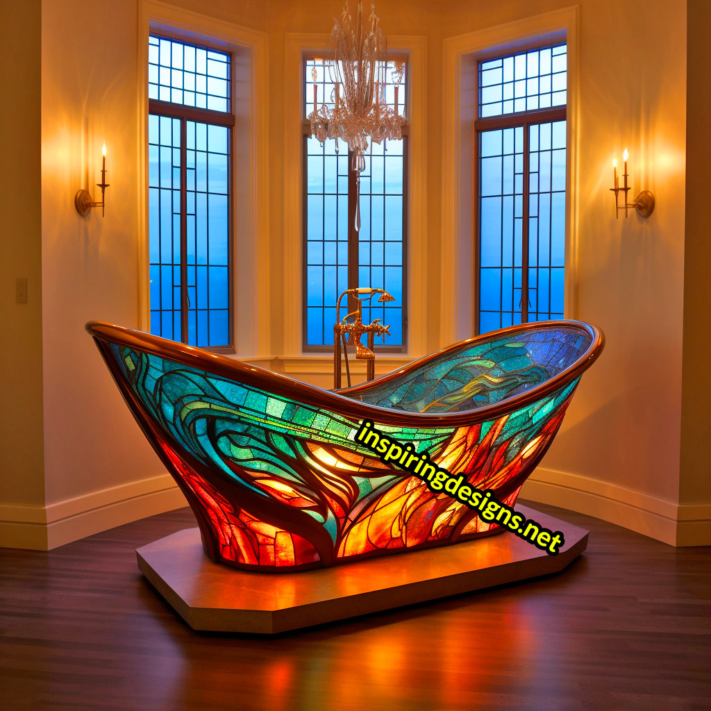 glass oversized bathtubs design