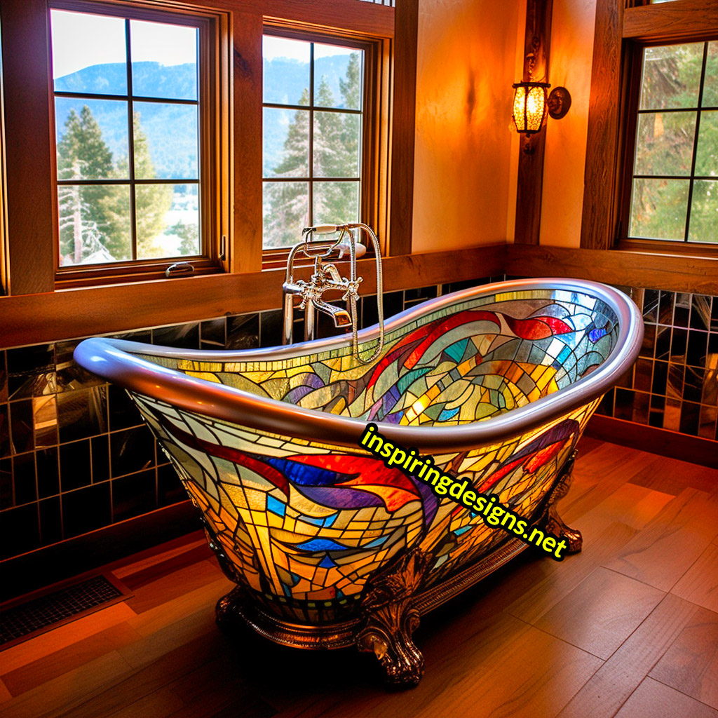 glass oversized bathtubs design