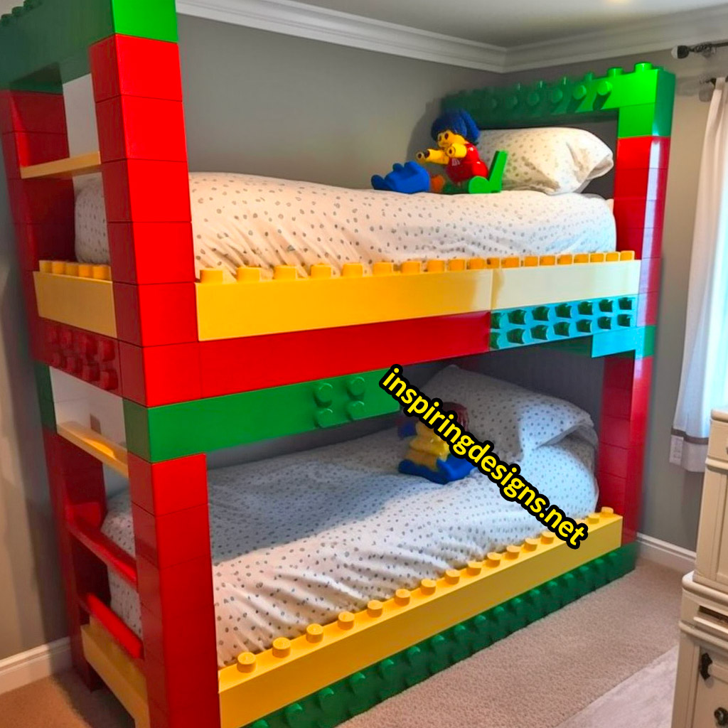 LEGO Kids Beds - Kids beds made from giant lego blocks