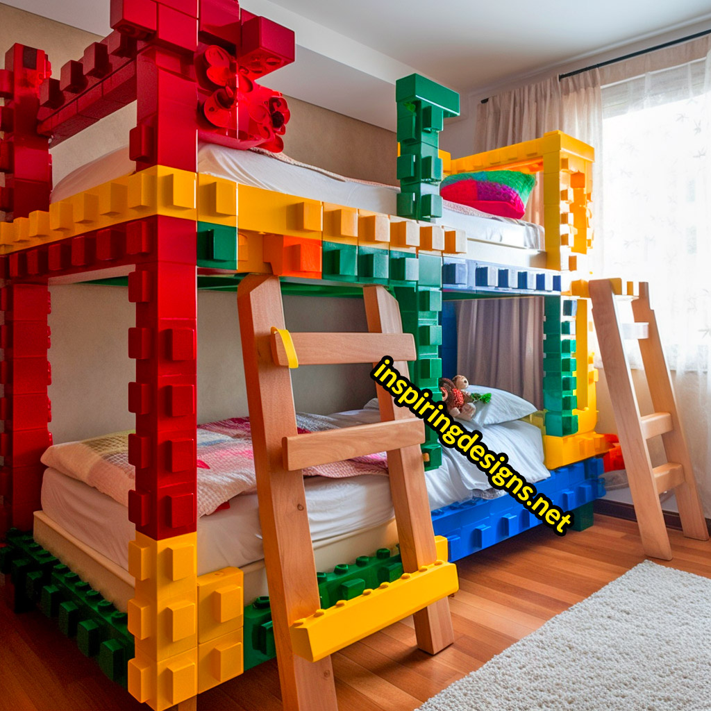 LEGO Kids Beds - Kids beds made from giant lego blocks