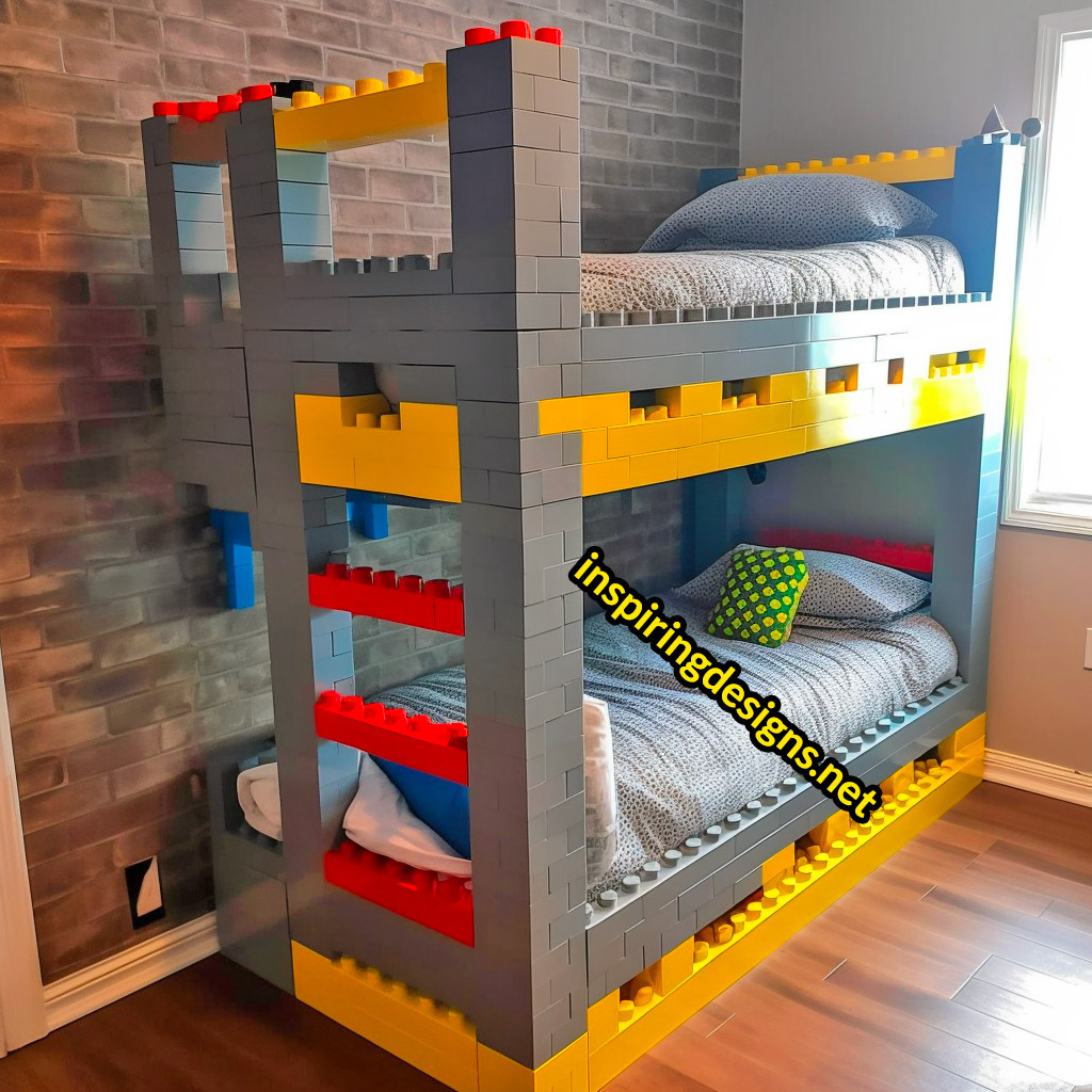 LEGO Kids Beds - Kids beds made from giant lego blocks